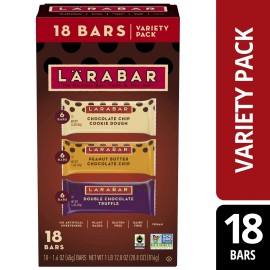 LÄRABAR Larabar Chocolate Variety Pack, Gluten Free Vegan Fruit & Nut Bars, 18 Ct