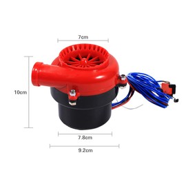 Car Electronic Fake Dump Turbo Blow Off Hooter Valve Analog Sound BOV Simulator Kit with Mounting Bracket & Mounting Accessories (Red)