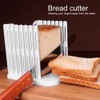 YUMILI Foldable Bread Slicer, Adjustable Cutting Mold Toast Thicknesses Slicing