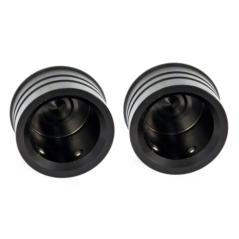 Lynlane 1 Pair Twisted Front Wheel Axle Nut Covers Conical