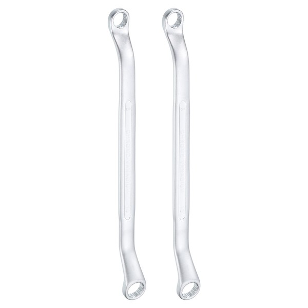 HARFINGTON 2pcs 45-Degree Offset Box End Wrench 8mm x 10mm
