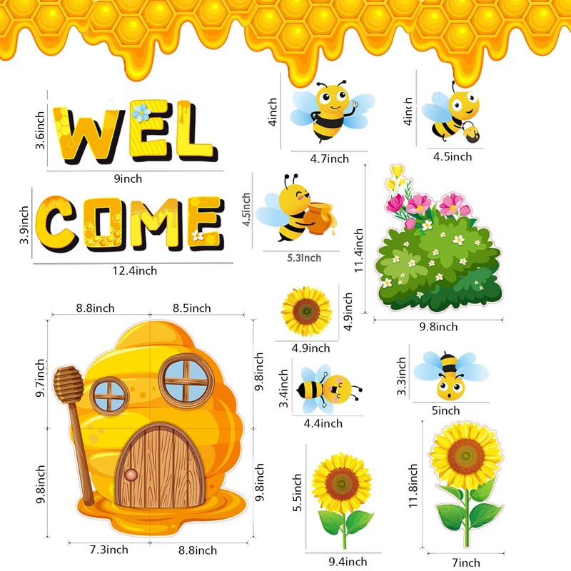 Spring Bulletin Board - Floral Butterfly Plant Cutouts Bee Themed