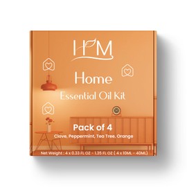 Essential Oil Kit - Home - Pack of 4 - Clove, Peppermint, TeaTree, Orange - (1.35 Fl Oz - 4X.33 FL OZ) - 40 ML