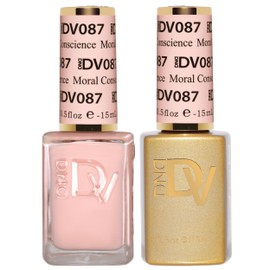 DND Gel Polish Set, Coquette Collection, UV/LED Gel Polish and Air Dry Nail Lacquer, Matching Chip-Free Polish Duo, 087 Moral Conscience, 0.5 Fl Oz