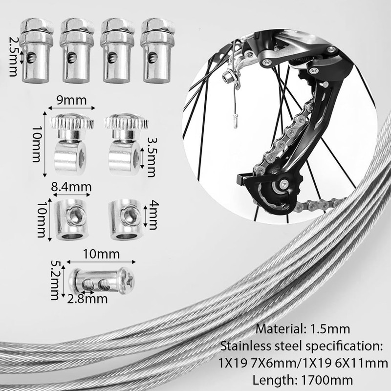 2 x 2 m Bowden cable universal repair kit, brake