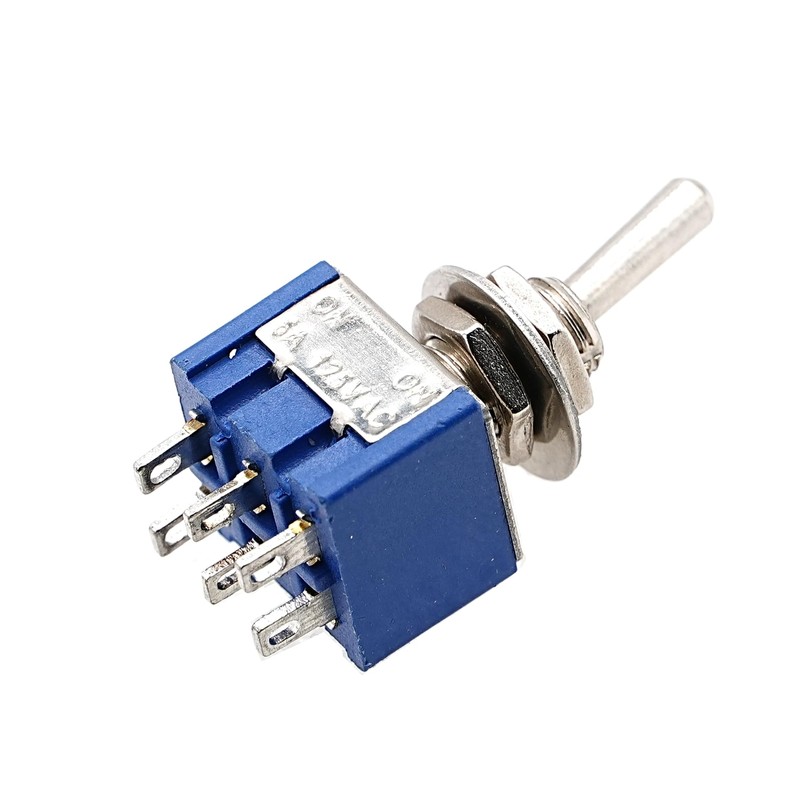 DIGISHUO MTS-202 Mini Toggle Switch 6A 125V AC 6-Pin 2-Position
