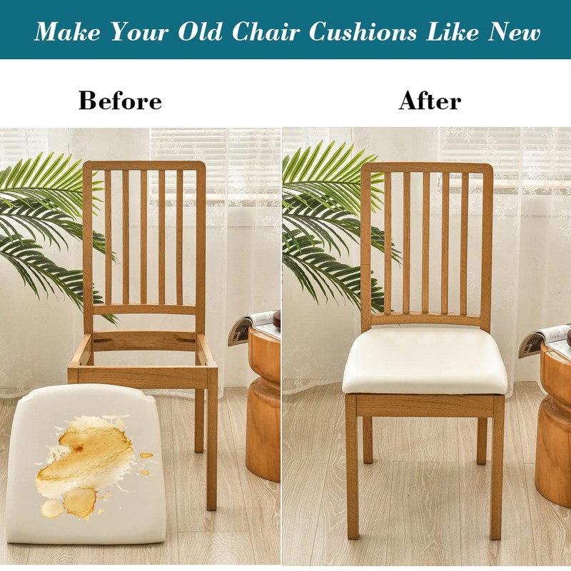 HFCNMY Seat Covers for Dining Chairs, 6 Pack Stretch Waterproof