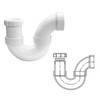 LESSO P Trap with Threaded Adapter Ring,1-1/2" Leak & Odor