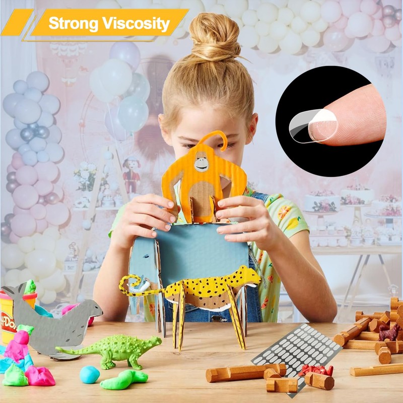FXHDC-M 500pcs Clear Sticky Tack No Trace Earthquake Putty Adhesive