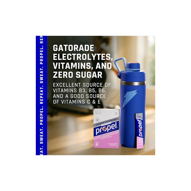 Propel Powder Paquetes de uva con electrolitos, vitaminas y sin