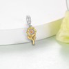 qielizhu Sunflower Charm 925 Sterling Silver Sunflower Jewelry for Women