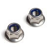 Pack of 25 Hex Nuts with Flange Self-Locking (with Polyamide