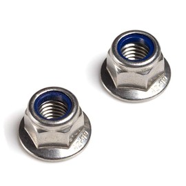 Pack of 25 Hex Nuts with Flange Self-Locking (with Polyamide Clamping Part) M4 DIN 6926 Stainless Steel A2 Stop Nuts/Locking Nuts