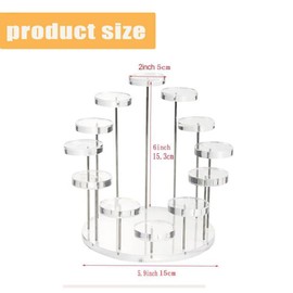 LxcshLjx Acrylic Display Stand, Transparent Display Riser Stand, Acrylic Cupcake Stand, Round Acrylic Jewelry Display Stands, Dessert Display Tower, Show Shelf for Ring Earring Bracelet Necklace Watch