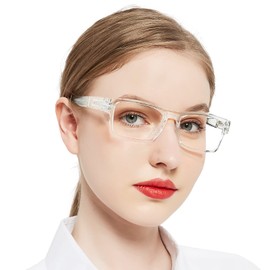 OCCI CHIARI Womens Reading Glasses Square Reader Narrow Face 1.0 1.25 1.5 1.75 2.0 2.25 2.5 2.75 3.0 3.5 4.0 5.0 6.0 (Black,200)