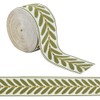 OLYCRAFT 10.9Yards Jacquard Ribbon Trim 2.4 Inch Leaf Pattern Jacquard