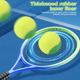 HIULLEN Pack of 6 Tennis Balls, Tennis Ball Beginners, Leisure Tennis Balls for Tennis Lessons Schools Beginners and Dog Walks Training and Competition Suitable for Sand Hard Court and Lawn (Green)