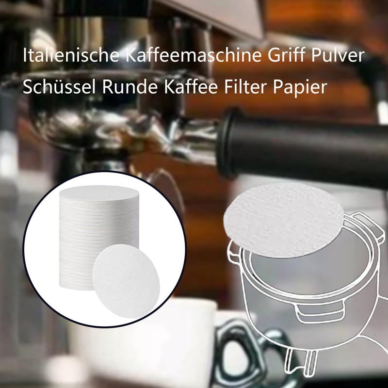 200 pcs Espresso Paper Filter 51mm for Screen Carrier 51mm,