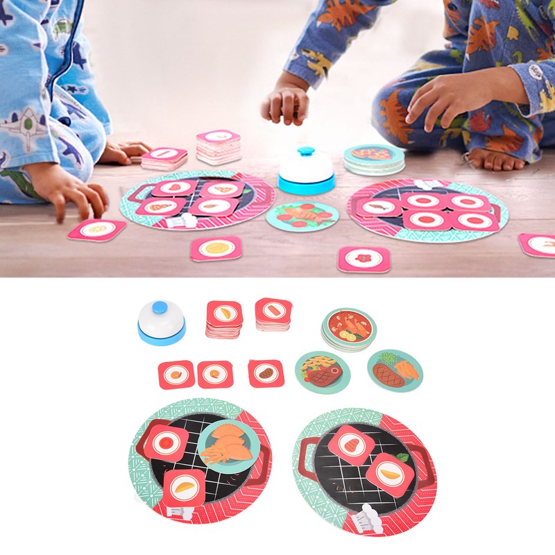 Children Card Toys Food Puzzle Board Matching Game Toys Early