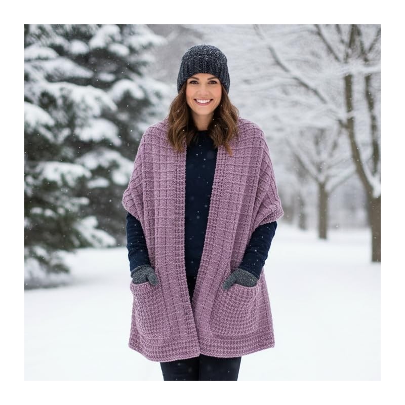 Knitting Pattern for Pocket Scarf, Chunky Yarn, Shoulder Warmer Scarf,