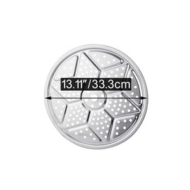 Weriirew Stainless Steel Round Steaming Steamer Rack Pressure Cooker Canner Racks, Stock Pot Steaming Tray Steam Basket Rack Cooking Racks for Cooking, Steaming, Baking, Canning (13.11" Diameter)