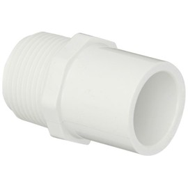 Spears 461 Series PVC Pipe Fitting, Adapter, Schedule 40, 1" NPT Male x 1" Spigot