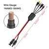 Leehitech 1M/3.28FT 4 in 1 Solar Panel Cable, 16AWG Universal