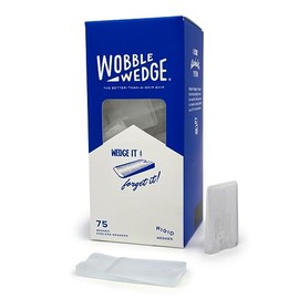 Krowne 29-160 Wobble Wedges, Hard Clear, Great for Carpet, 75-Pack