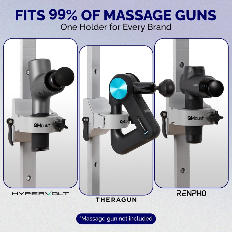 QMount Massage Gun Holder for Back - Fully Adjustable Massage
