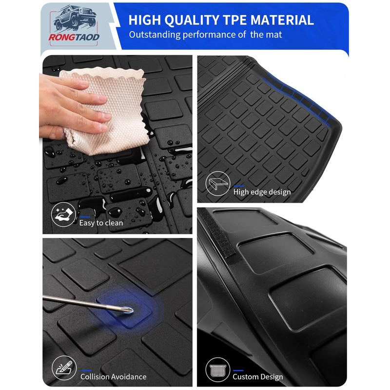 Rongtaod Cargo Mat Compatible with 2015-2024 Ford Edge 5-Seater (Not