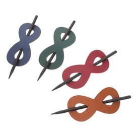 Balacoo 4pcs Hair Pin Leather Hair Stick: Hair Barrette Hair Tie Slide Hair Miss Slider Bun Hair Cuff Hair Tie Slide Hair Sticks Clip For Women Girls