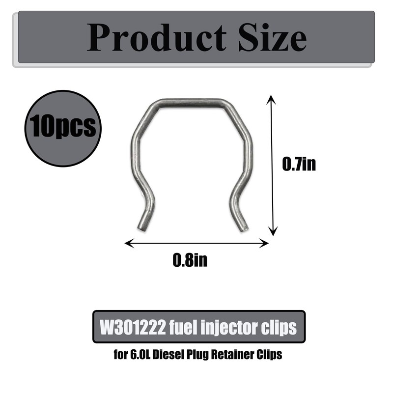 W301222 Fuel Injector Connector Clip, Suitable for 2003-2010 6.0L Powerstroke