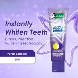 DARLIE All Shiny White Starshine PURPLE CORRECTOR Toothpaste 100G - Instantly Correct Yellow Tones Osmanthus