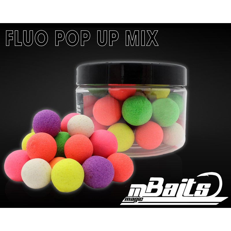 Magic Baits Fluo Pop Ups Colour Mix Boilies Carp Bait