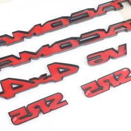 Emblem Overlays 6Pcs Compatible with Tacoma 2016-2023 ABS Plastic Badge Emblems Overlay 0429 with Strong Adhesive Matte Black