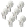 Coufce 6 Packs Shower Curtain Clips White Suction Cup Clips