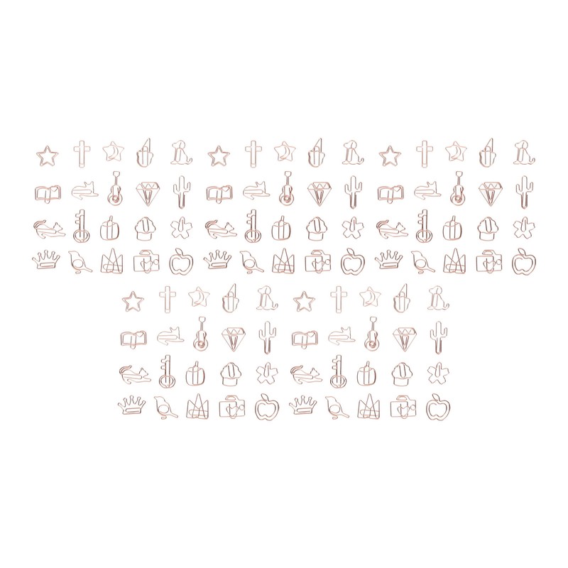 100Pcs Paper Clips Cute Look Note Clip Marking Document Organizing