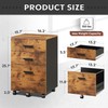DEVAISE 3 Drawer Wood Mobile File Cabinet, Rolling Filing Cabinet