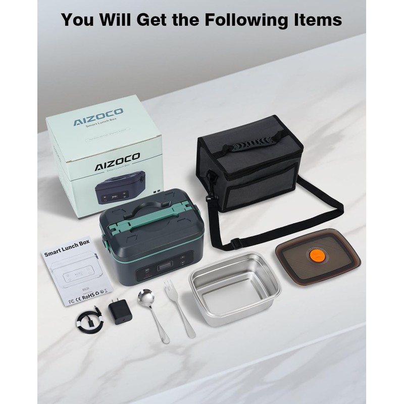 SKEOS Cordless Electric Lunch Box for Adults, Heated Lunch Box