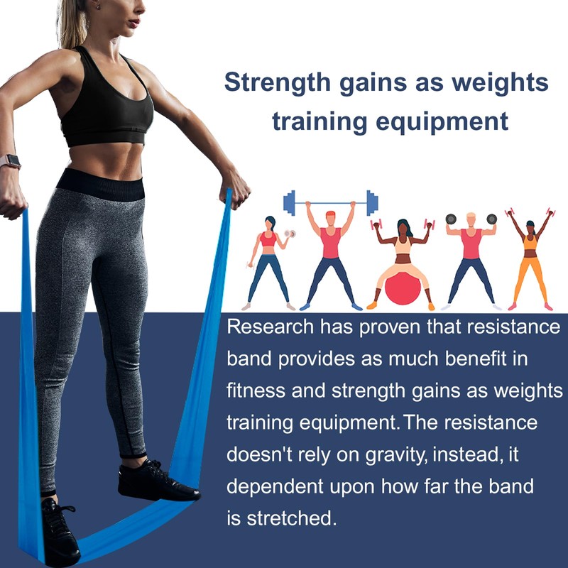 A AZURELIFE Resistance Bands,Professional Long Non-Latex Elastic Stretch Bands,Exercise Bands