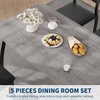 GarveeHome Dining Table Set for 4, 5 Piece Metal Frame