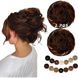 FeidyLong Messy Bun Hair Piece Tousled Updo Hair Buns Extension Elastic Band Curly Scrunchie for Women Chignon Ponytail Hairpiece Daily Wear