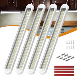 RVZONE 12V LED Interior Light Bar | 120LEDs 1800LM 8W DC 12 Volt led Strip Lights with ON/Off Switch RV Led Lights Interior for Camper Truck Van Boat 