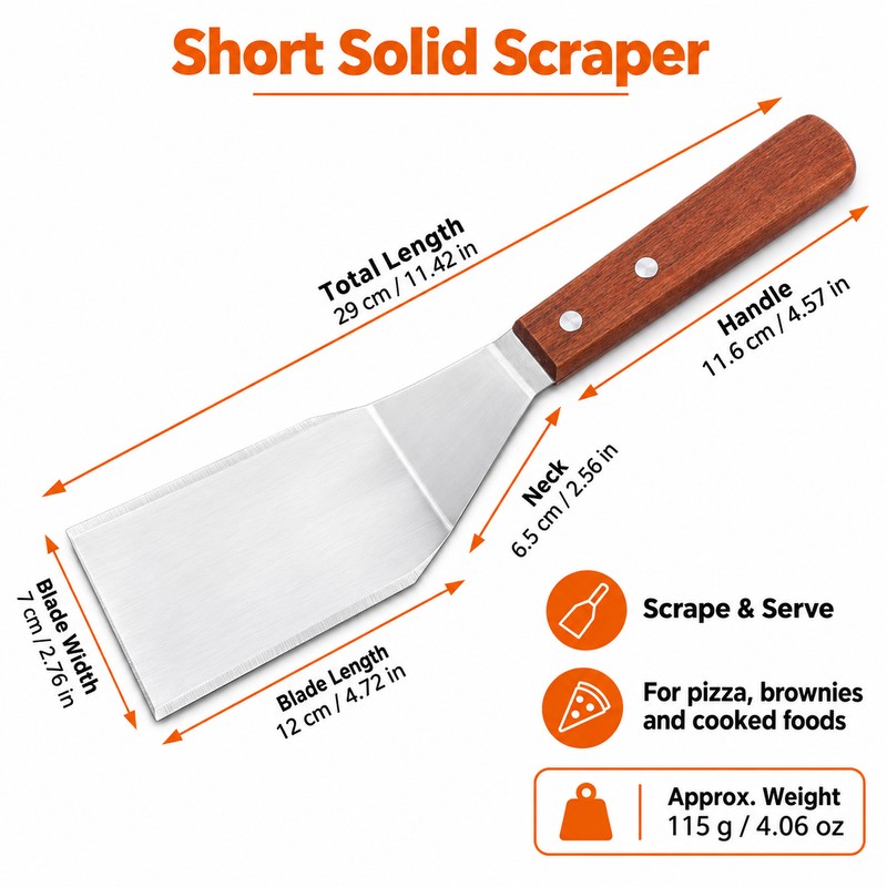 Stainless Steel Spatula for Grilling & Cooking – Metal Turner