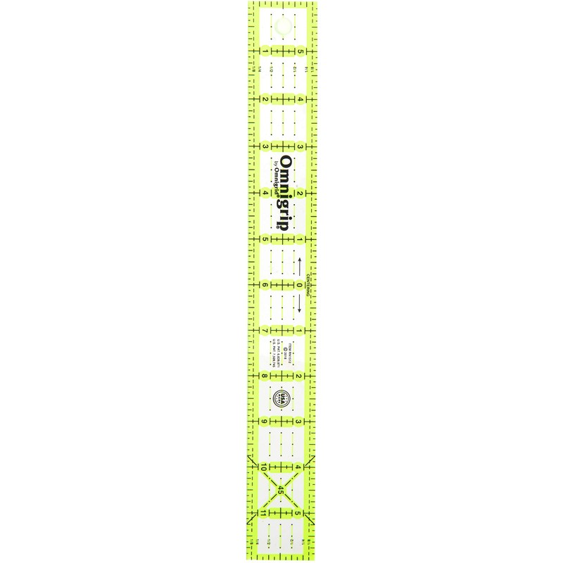 Omnigrid Ruler, 1-? x 12-Inch, Clear