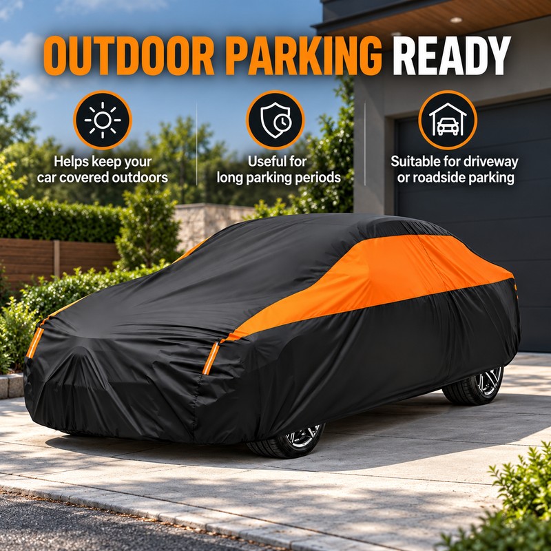 Waterproof Car Cover for Outdoor Parking – Full-Body 190T Vehicle