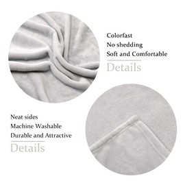 NANPIPER Fleece Blankets, Super Soft Flannel King Size Blanket for Bed, Luxury Cozy Microfiber Plush Fuzzy Blanket,Light Grey