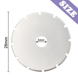 Treki 28mm Crochet Edge Cutter Blades 5Pcs Perforating Replacement Blades Stainless Steel 12 Tooth Fabric Cutting Blades for Cutting Quilting Sewing Fabric Leather Paper