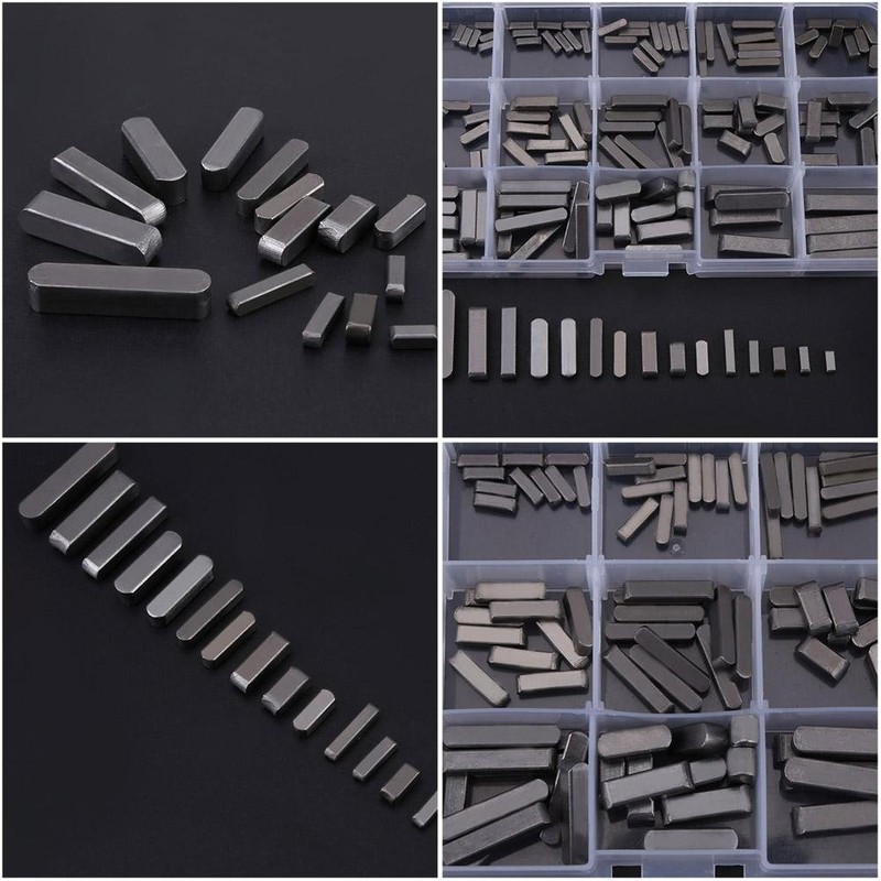 Vikye 140 Pcs Round Ended Feather Key, Parallel Drive Shaft