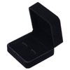 Giftop Small Dark Classic Velvet Cufflink Box Case (Black)